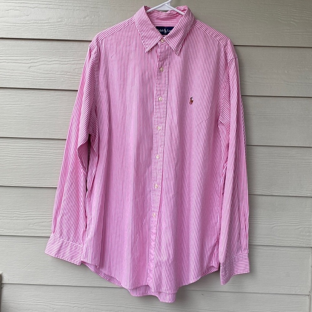 Ralph Lauren Men’s Button Up Shirt Size 16 1/2 34/35 in Excellent Condition - Picture 12 of 15